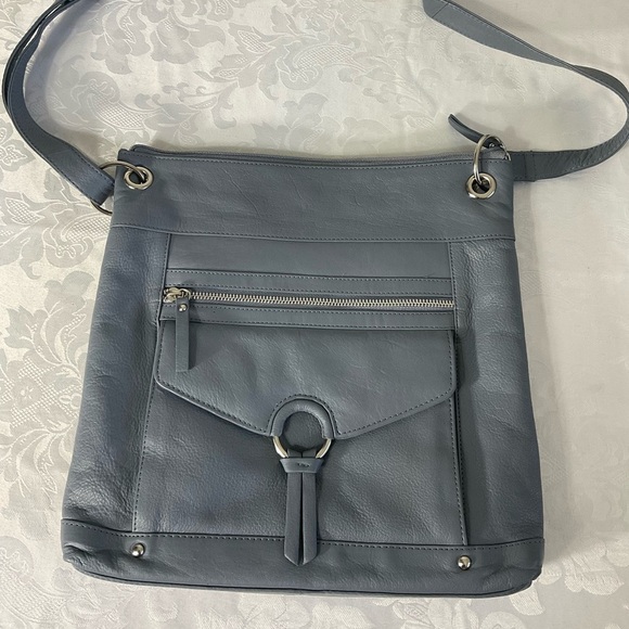 Great American Leatherworks Cross Body Bag in Gray new without tags - Picture 1 of 9
